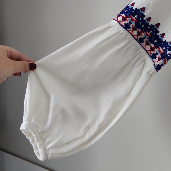 Laffaire Embroidered White and Blue Women's Dress - Picture 4 of 5